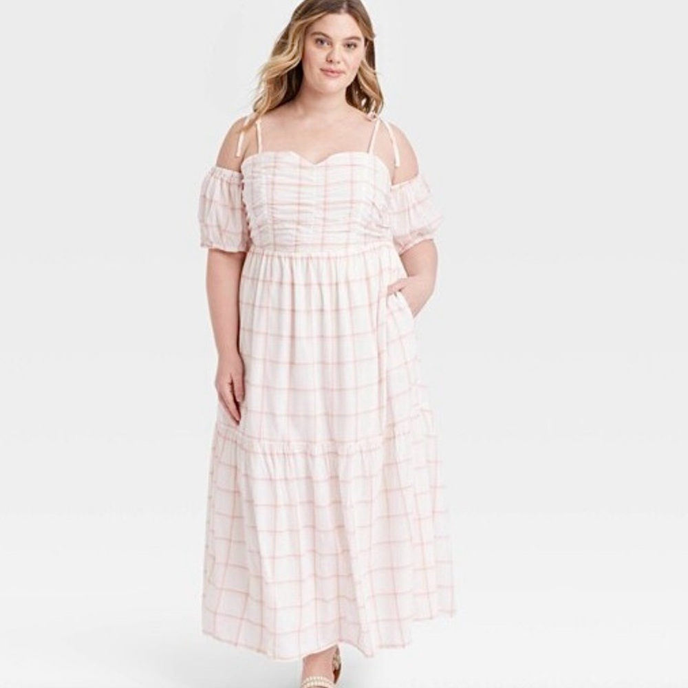NWT Universal Thread Women's Puff Short Sleeve A-Line Dress size XXL